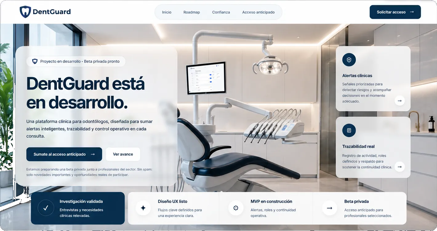 Pantalla de DentGuard